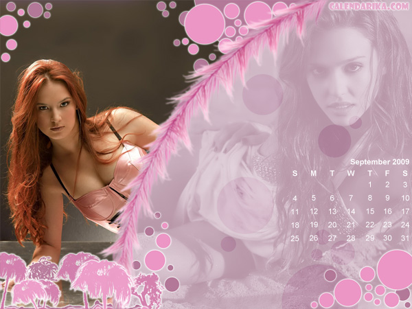 Calendar Wallpaper. Soft Pink