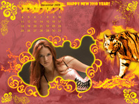 Calendar Fiery Tiger